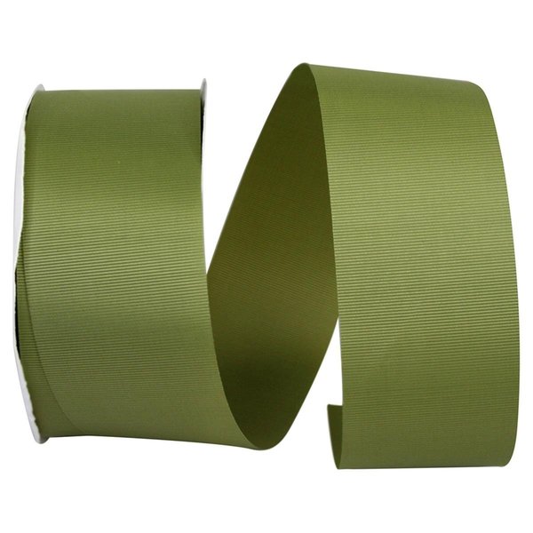 Reliant Ribbon 20.25 in. 50 Yards Grosgrain Allure Ribbon, Moss 4600-043-16K